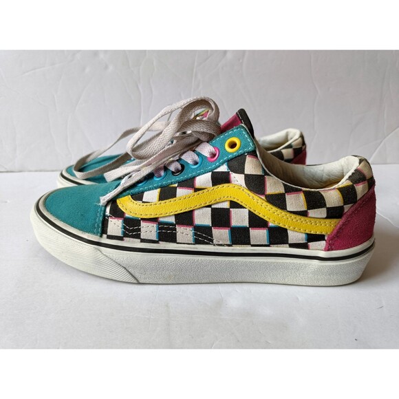 Vans Other - Vans Old Skool Checkerboard Shoes Men's 6.5 Women's 8 Lowtop Multicolored